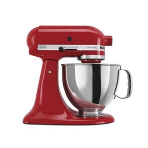 Batidora de marca KitchenAid de color rojo
