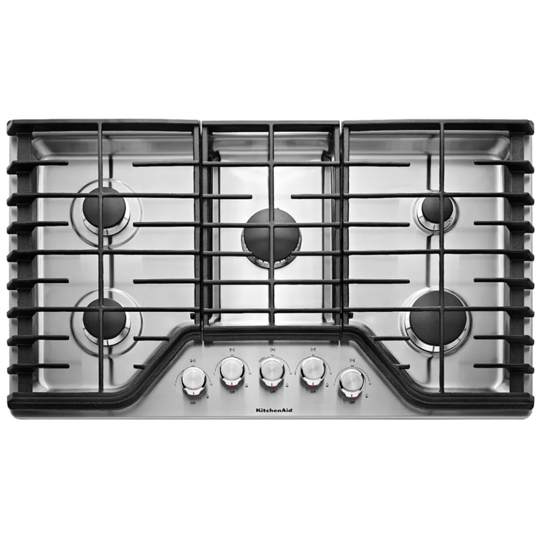 Estufa-Gas-Inox-90cm-KCGS356ESS-KitchenAid-1-1 Cubierta a gas | 92 cm - 36" - KCGS356ESS - KitchenAid