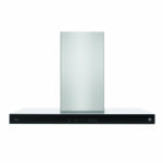 Campana Isla GE Profile 90 Cm Vidrio Negro