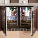 Centro de bebidas con puerta reversible