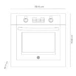 Esquema Horno Eléctrico Vidrio negro con acero inoxidable GE – HGP8050YE1
