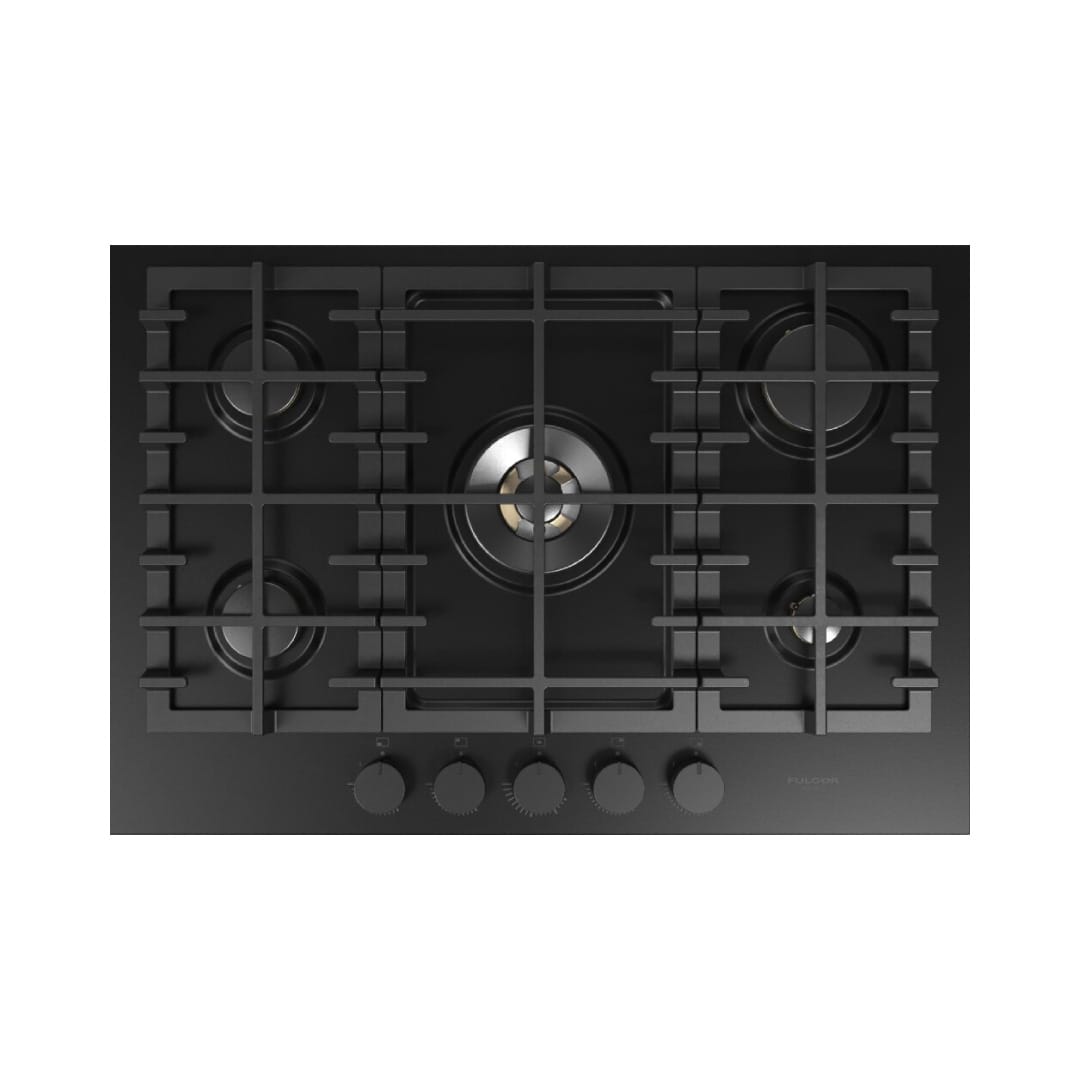 Cubierta-a-gas-de-75-cm-FUH-7541-G-DWK-MBK-Fulgor-Milano-1-1 Cubierta a Gas Fulgor Milano 76 cm Cristal Negro FUH7541GDWKMBK