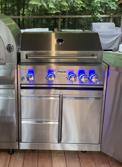 Asador Gas THOR Empotrable Acero - MK04SS304