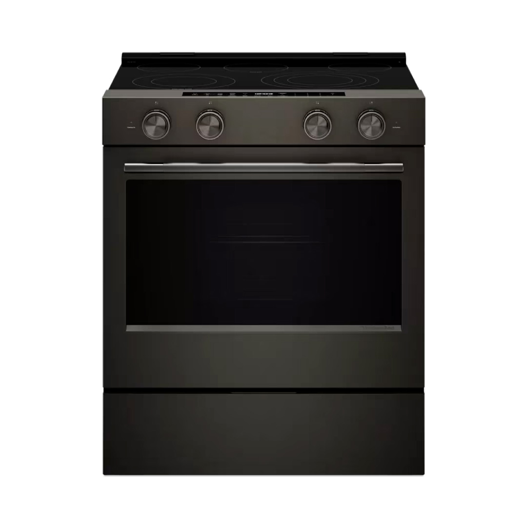 1-KSES530SBE Estufa de Piso Eléctrica KitchenAid 76 cm Negra -KSES530SBE