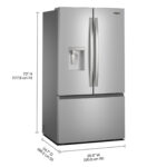 Esquema de medidas Nevecón French Door Whirlpool 846 Lts Acero - WRFF3536SZ